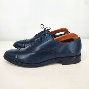 Allen Edmonds Shoes Men 10.5 AA Fifth Avenue Oxford Dress Blue